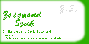 zsigmond szuk business card